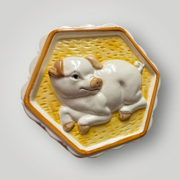 HIMARK Gourmet Kitchen Vintage Ceramic Pig Mold Jello Wall Hanging MCM Kitsch - Picture 6 of 12